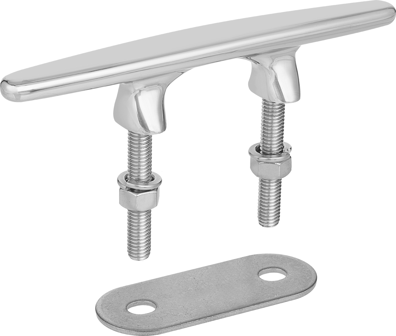 Sarmalı Halat Kelepçesi, 1/2" Halat Çapı için, 316 Paslanmaz Çelik, 8" Uzunluk, 1-3/8" Toplam Yükseklik