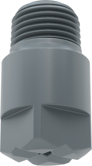 Kare Desenli Püskürtme Memesi, PVC Plastik, 1/8 NPT Erkek, 20 PSI'da 0,6 gpm
