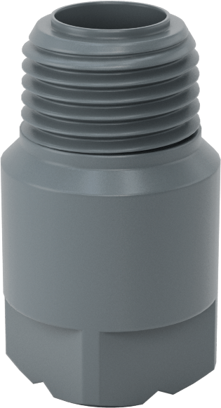 Kare Desenli Püskürtme Memesi, PVC Plastik, 1/8 NPT Erkek, 20 PSI'da 0,8 gpm