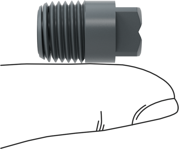 Kare Desenli Püskürtme Memesi, PVC Plastik, 1/4 NPT Erkek, 2 gpm, 20 PSI'da