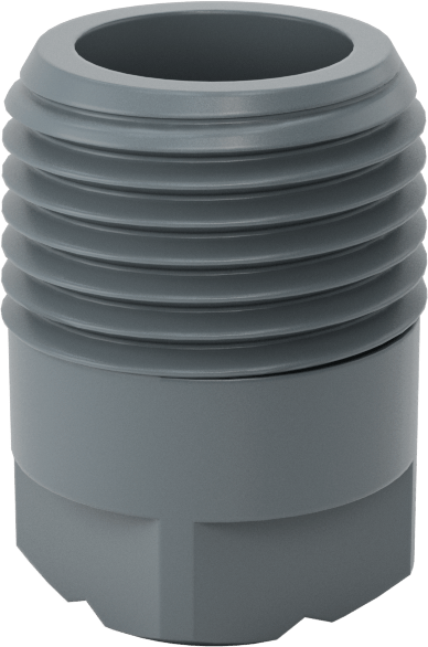 Kare Desenli Püskürtme Memesi, PVC Plastik, 1/2 NPT Erkek, 20 PSI'da 6,8 gpm