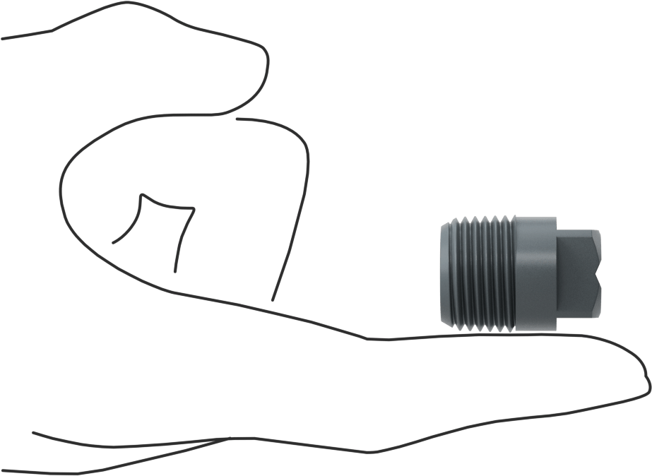 Kare Desenli Püskürtme Memesi, PVC Plastik, 1/2 NPT Erkek, 20 PSI'da 6,8 gpm