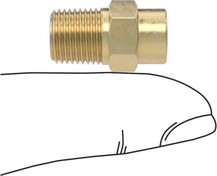 Kare Desenli Püskürtme Memesi, Pirinç, 1/8 NPT Erkek, 0,5 gpm 20 PSI'da
