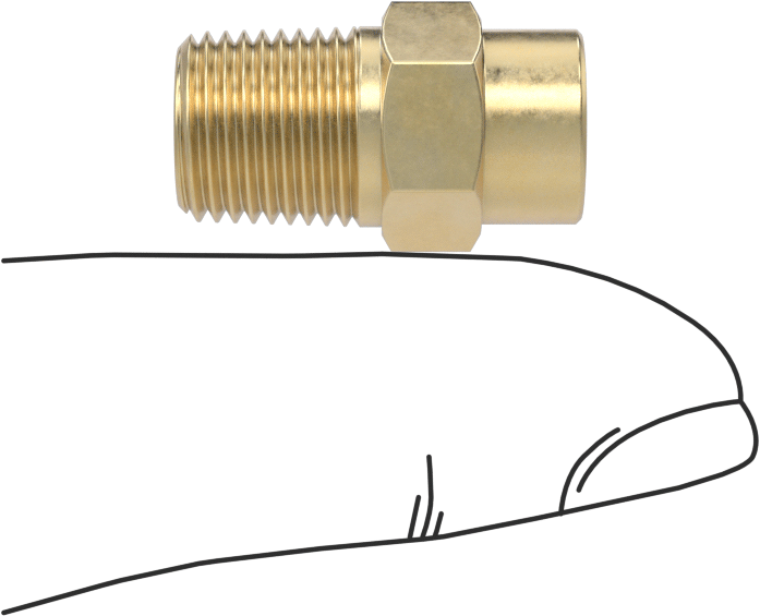 Kare Desenli Püskürtme Memesi, Pirinç, 1/8 NPT Erkek, 20 PSI'da 0,8 gpm