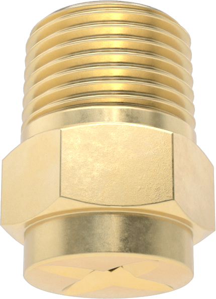 Kare Desenli Püskürtme Memesi, Pirinç, 1/2 NPT Erkek, 20 PSI'da 5,1 gpm