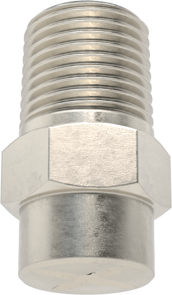 Kare Desenli Püskürtme Memesi, 303 Paslanmaz Çelik, 1/8 NPT Erkek, 0,5 gpm 20 PSI'da
