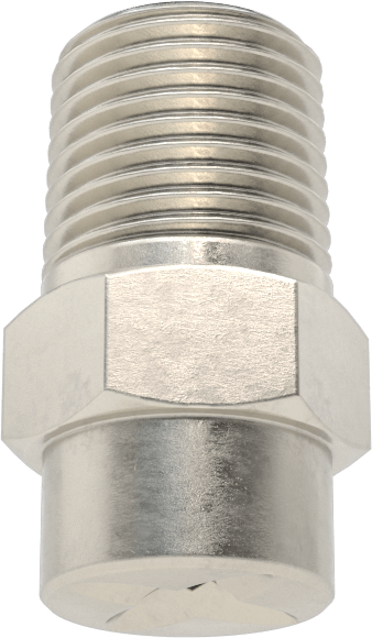 Kare Desenli Püskürtme Memesi, 303 Paslanmaz Çelik, 1/8 NPT Erkek, 20 PSI'da 0,8 gpm