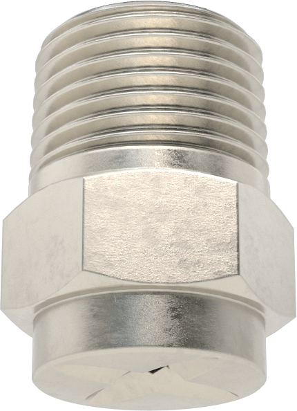 Kare Desenli Püskürtme Memesi, 303 Paslanmaz Çelik, 1/2 NPT Erkek, 20 PSI'da 5,1 gpm