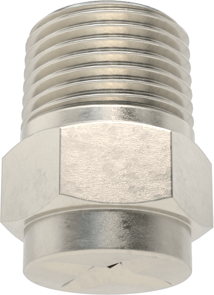 Kare Desenli Püskürtme Memesi, 303 Paslanmaz Çelik, 1/2 NPT Erkek, 4.1 gpm 20 PSI'da