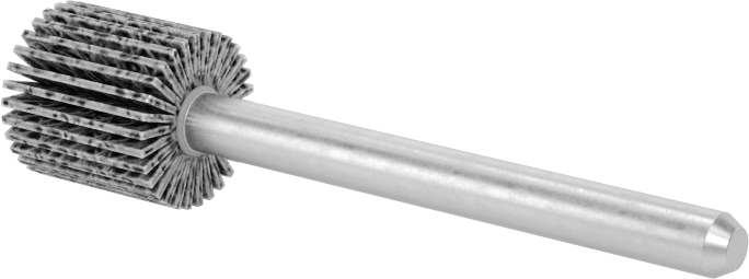 Zımpara Kanatlı Tekerlek, Pürüzlü Yüzey için Şaft, 60 Kum, 3/8" Çap, 3/8" Genişlik