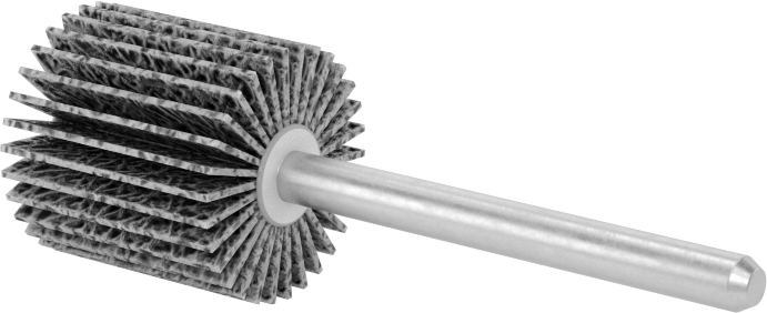 Zımpara Kanatlı Tekerlek, Pürüzlü Yüzey için Şaft, 60 Kum, 5/8" Çap, 5/8" Genişlik