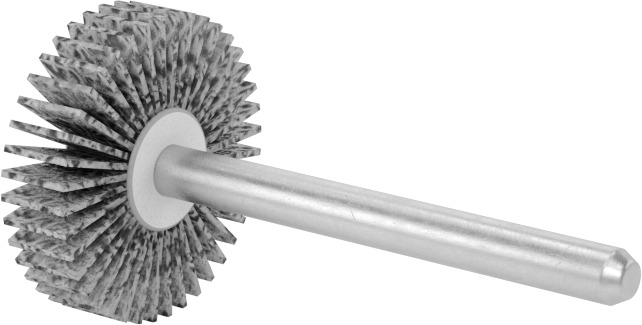 Zımpara Kanatlı Tekerlek, Pürüzlü Yüzey için Şaft, 60 Kum, 3/4 inç Çap, 3/16" Genişlik