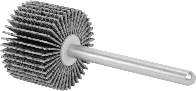 Zımpara Kanatlı Tekerlek, Pürüzlü Yüzey için Şaft, 60 Kum, 3/4 inç Çap, 1/2" Genişlik