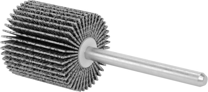 Zımpara Kanatlı Tekerlek, Pürüzlü Yüzey için Şaft, 60 Kum, 3/4 inç Çap, 3/4" Genişlik