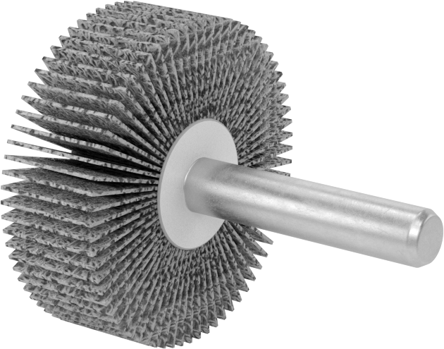 Zımpara Kanatlı Tekerlek, Pürüzlü Yüzey için Şaft, 60 Kum, 1-1/2" Çap, 1/2" Genişlik