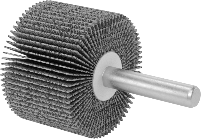 Zımpara Kanatlı Tekerlek, Pürüzlü Yüzey için Şaft, 60 Kum, 1-1/2" Çap, 1" Genişlik