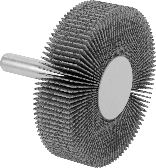 Zımpara Kanatlı Tekerlek, Pürüzlü Yüzey için Şaft, 60 Kum, 2 inç Çap, 1/2" Genişlik