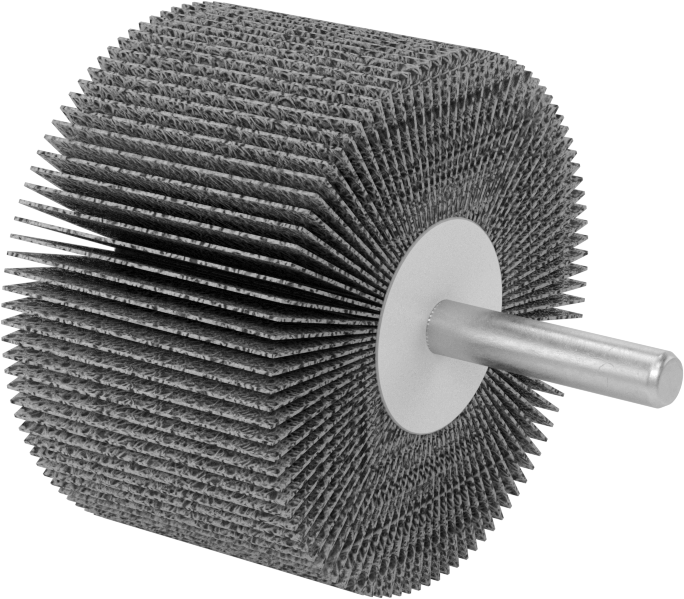 Zımpara Kanatlı Tekerlek, Pürüzlü Yüzey için Şaft, 60 Kum, 2-1/2" Çap, 1-1/2" Genişlik