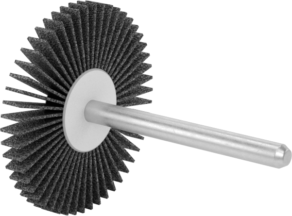 Zımpara Kanatlı Tekerlek, Pürüzlü Yüzey için Şaft, 80 Kum, 1-3/16" Çap, 1/8" Genişlik