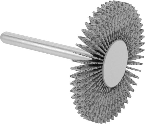 Zımpara Kanatlı Tekerlek, Pürüzlü Yüzey için Şaft, 80 Kum, 1-3/16" Çap, 1/8" Genişlik
