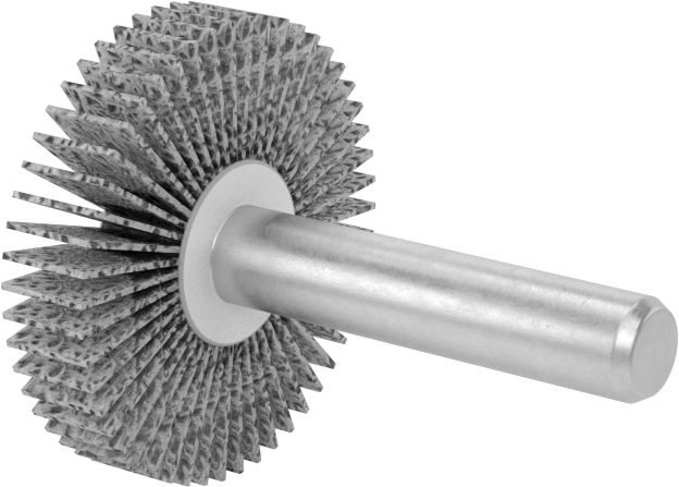 Zımpara Kanatlı Tekerlek, Pürüzlü Yüzey için Şaft, 80 Kum, 1-3/16" Çap, 1/4" Genişlik
