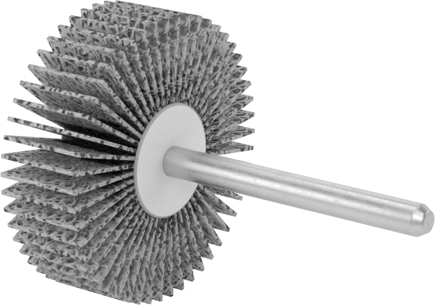 Zımpara Kanatlı Tekerlek, Pürüzlü Yüzey için Şaft, 80 Kum, 1-3/16" Çap, 3/8" Genişlik