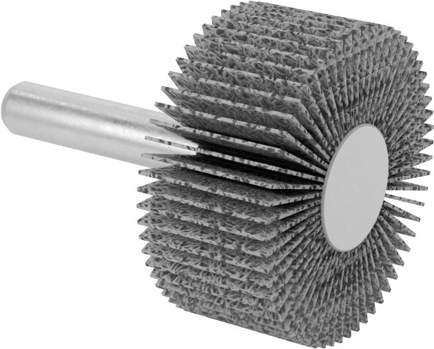 Zımpara Kanatlı Tekerlek, Pürüzlü Yüzey için Şaft, 80 Kum, 1-3/8" Çap, 5/8" Genişlik