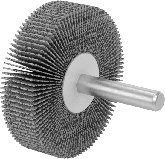 Zımpara Kanatlı Tekerlek, Pürüzlü Yüzey için Şaft, 80 Kum, 2 inç Çap, 1/2" Genişlik