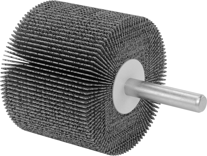 Zımpara Kanatlı Tekerlek, Pürüzlü Yüzey için Şaft, 80 Kum, 2 inç Çap, 1-1/2" Genişlik