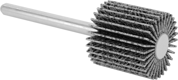 Zımpara Kanatlı Tekerlek, Pürüzsüz Sonuç için Şaftlı, 120 Kum, 5/8" Çap, 5/8" Genişlik