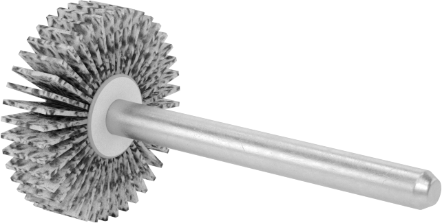 Zımpara Kanatlı Tekerlek, Pürüzsüz Sonuç için Şaftlı, 120 Kum, 3/4 inç Çap, 3/16" Genişlik