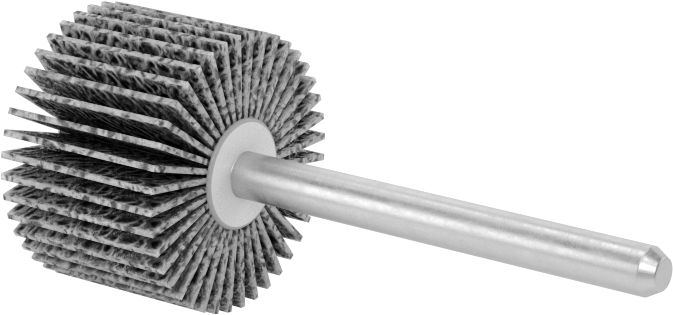 Zımpara Kanatlı Tekerlek, Pürüzsüz Sonuç için Şaftlı, 120 Kum, 3/4 inç Çap, 1/2" Genişlik
