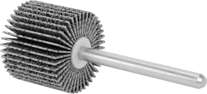 Zımpara Kanatlı Tekerlek, Pürüzsüz Sonuç için Şaftlı, 120 Kum, 3/4 inç Çap, 5/8" Genişlik