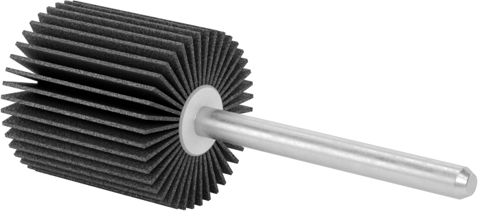Zımpara Kanatlı Tekerlek, Pürüzsüz Sonuç için Şaftlı, 120 Kum, 3/4 inç Çap, 3/4" Genişlik