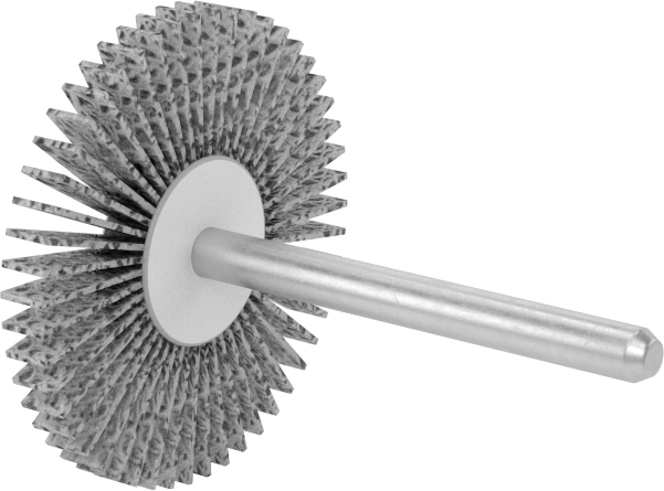 Zımpara Kanatlı Tekerlek, Pürüzsüz Sonuç için Şaftlı, 120 Kum, 1-3/16" Çap, 1/8" Genişlik