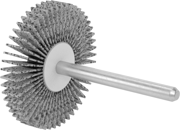 Zımpara Kanatlı Tekerlek, Pürüzsüz Sonuç için Şaftlı, 1-3/16" Çap, 3/16" Genişlik
