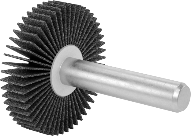 Zımpara Kanatlı Tekerlek, Pürüzsüz Sonuç için Şaftlı, 120 Kum, 1-3/16" Çap, 1/4" Genişlik