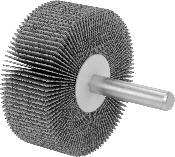 Zımpara Kanatlı Tekerlek, Pürüzsüz Sonuç için Şaftlı, 120 Kum, 2 inç Çap, 3/4" Genişlik