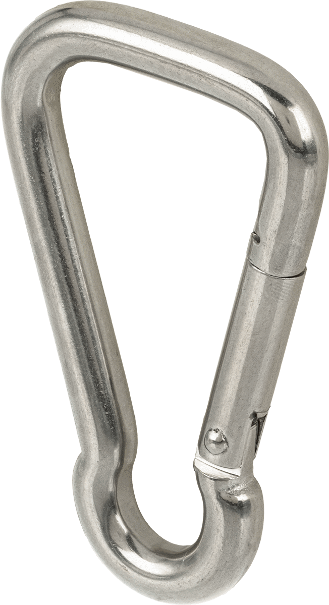 316 Paslanmaz Çelik Karabina - Kaldırma Amaçlı Değildir, 400 lbs. Kapasite, 3/8" Kalınlık, 3-1/8" İç Uzunluk
