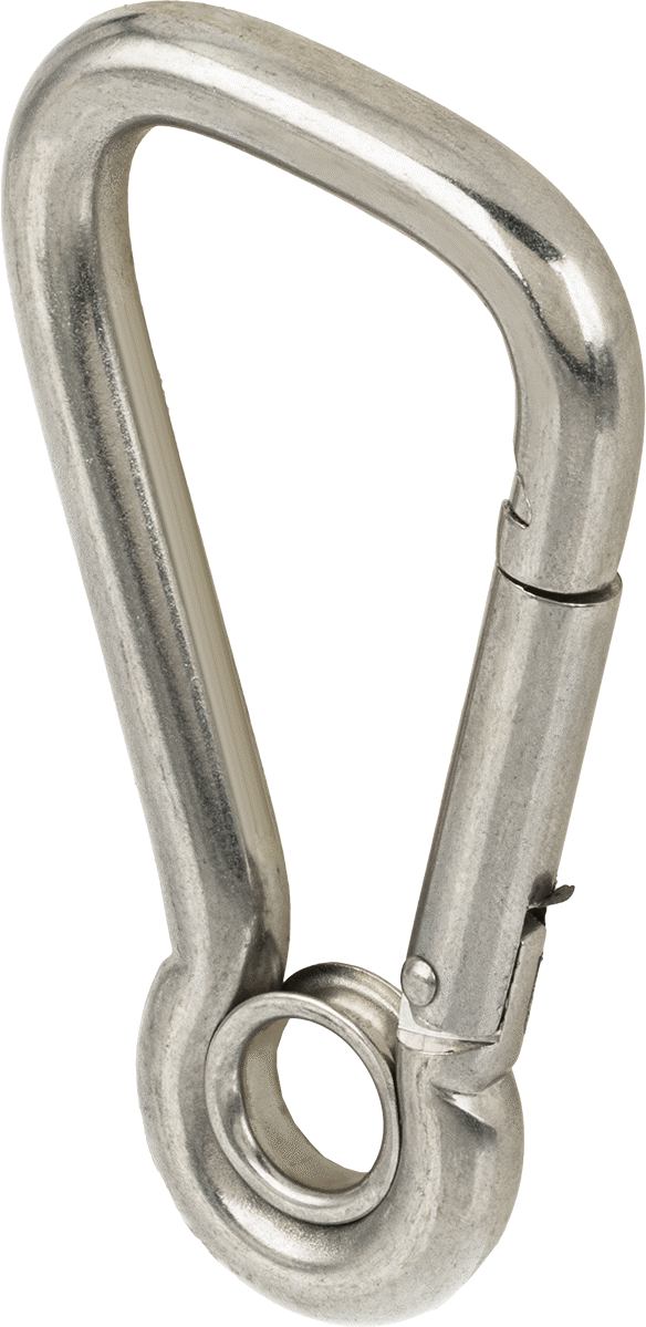 316 Paslanmaz Çelik Karabina - Kaldırma Amaçlı Değildir, 400 lbs. Kapasite, 3/8" Kalınlık, 3-1/16" İç Uzunluk