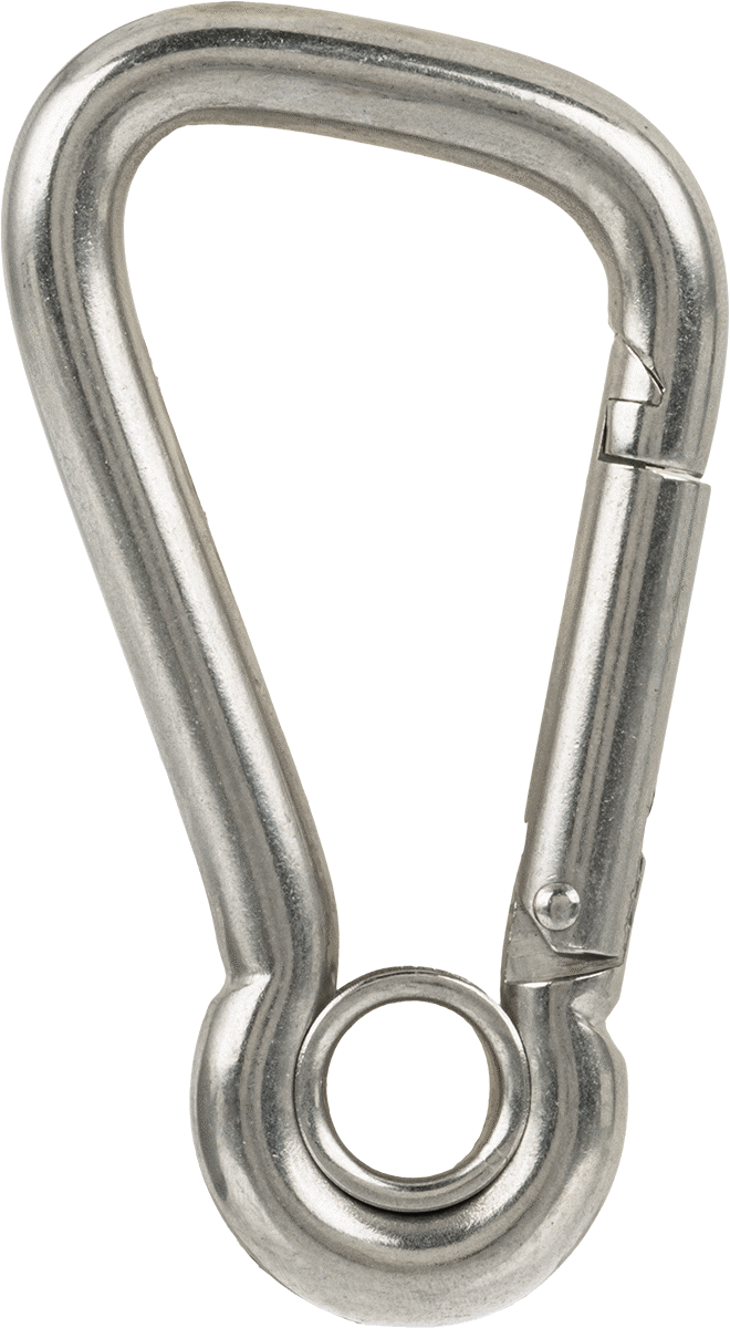 316 Paslanmaz Çelik Karabina - Kaldırma Amaçlı Değildir, 400 lbs. Kapasite, 3/8" Kalınlık, 3-1/16" İç Uzunluk