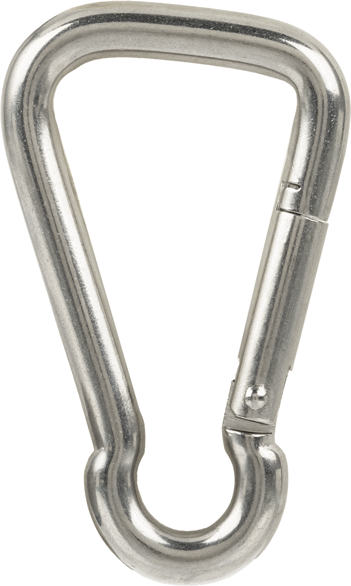 316 Paslanmaz Çelik Karabina - Kaldırma Amaçlı Değildir, 400 lbs. Kapasite, 3/8" Kalınlık, 3-1/8" İç Uzunluk