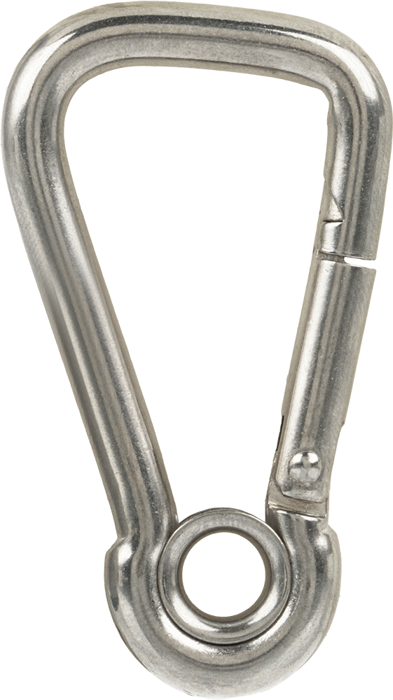 316 Paslanmaz Çelik Karabina - Kaldırma Amaçlı Değildir, 100 lbs. Kapasite, 1/4" Kalınlık, 1-7/8" İç Uzunluk