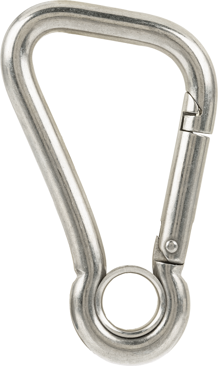 316 Paslanmaz Çelik Karabina - Kaldırma Amaçlı Değildir, 500 lbs. Kapasite, 7/16" Kalınlık, 3-3/4" İç Uzunluk