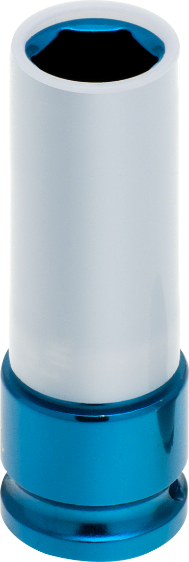 Yüzeyi Çizmeyen 6 Uçlu Darbeli Lokma Anahtarı, 1/2" Kare Tahrik, 17 mm Boyut, 3-5/8" Toplam Uzunluk