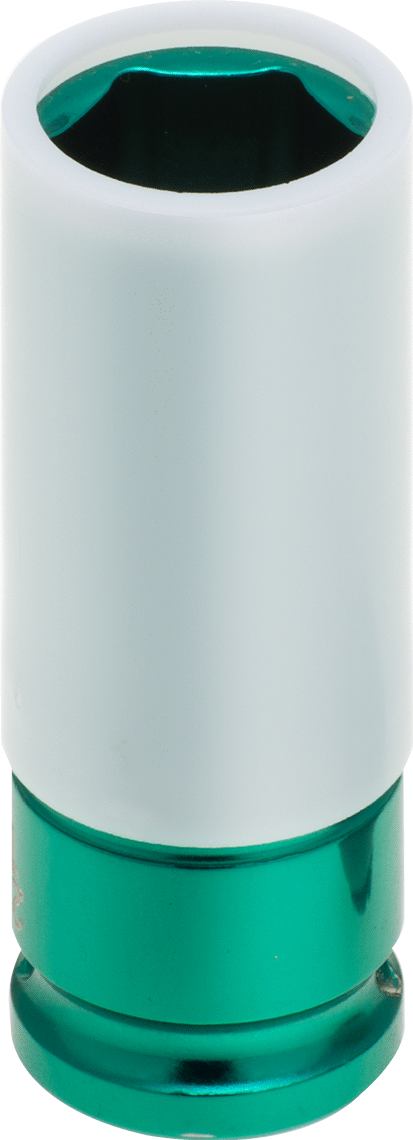 Yüzeyi Çizmeyen 6 Uçlu Darbeli Lokma Anahtarı, 1/2" Kare Tahrik, 22 mm Boyut, 3-5/8" Toplam Uzunluk