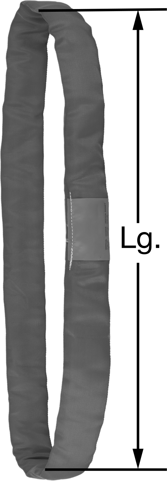 Yuvarlak Askı, Gözsüz, 3-1/8" Genişlik, 10.600 lbs. Boğma Kapasitesi, 13 Fit Uzunluk
