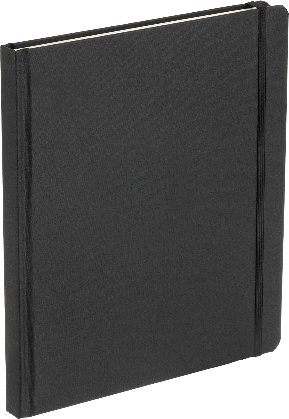 Defter, Sert Kapaklı, Boş, 8“ Genişlik x 9-1/4” Uzunluk, Siyah