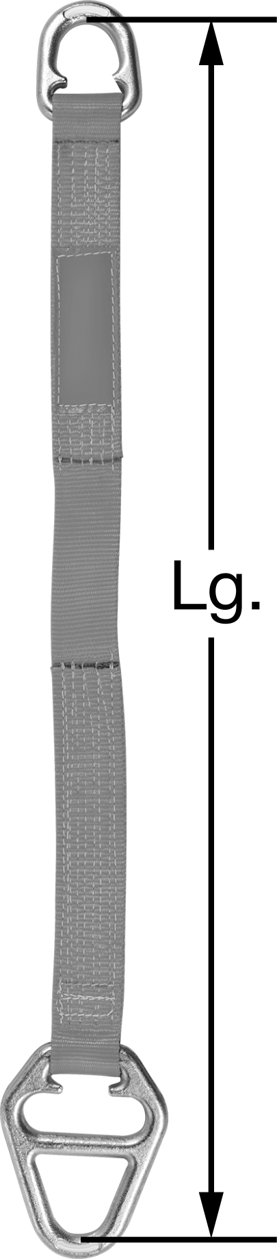 Naylon Kayış Sapanı, Choker Bağlantı Parçaları ile, 2 inç Genişlik, 2475 lbs. Boğma Kapasitesi, 11 ft Uzunluk