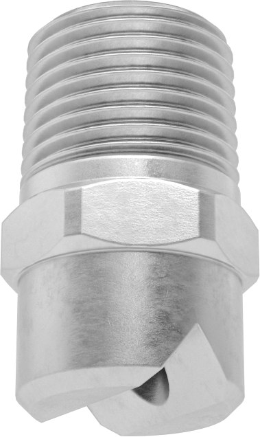 Düz Püskürtme Nozulu, 303 Paslanmaz Çelik, 1/2 NPT Erkek, 20 PSI'da 10,6 gpm